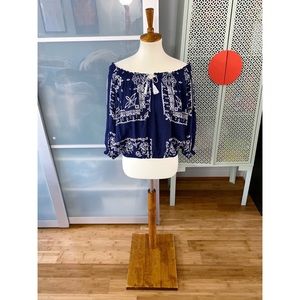 Faithfull the Brand Bandana Print Tassel Top